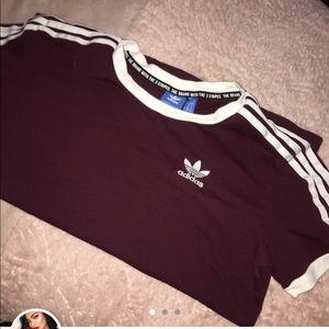 Adidas maroon shirt